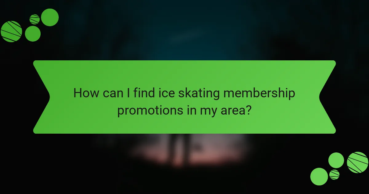 How can I find ice skating membership promotions in my area?