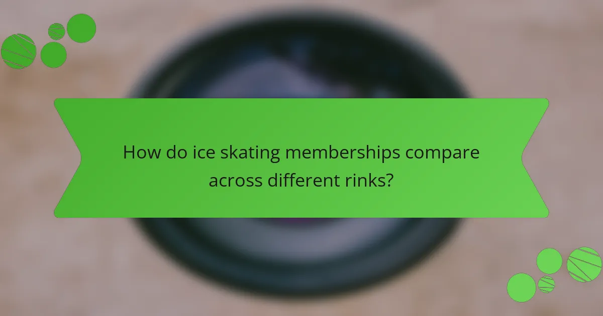How do ice skating memberships compare across different rinks?