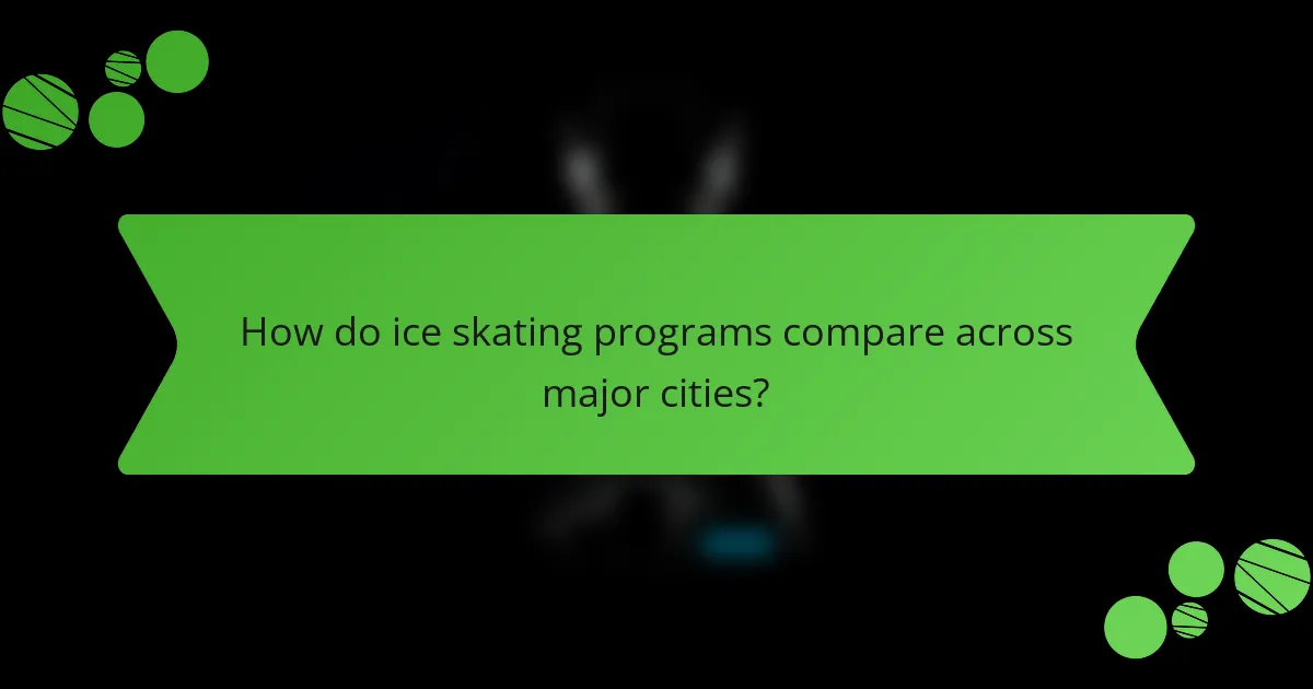How do ice skating programs compare across major cities?