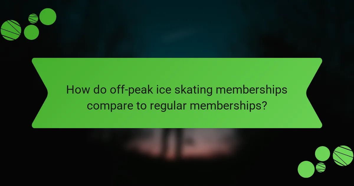 How do off-peak ice skating memberships compare to regular memberships?