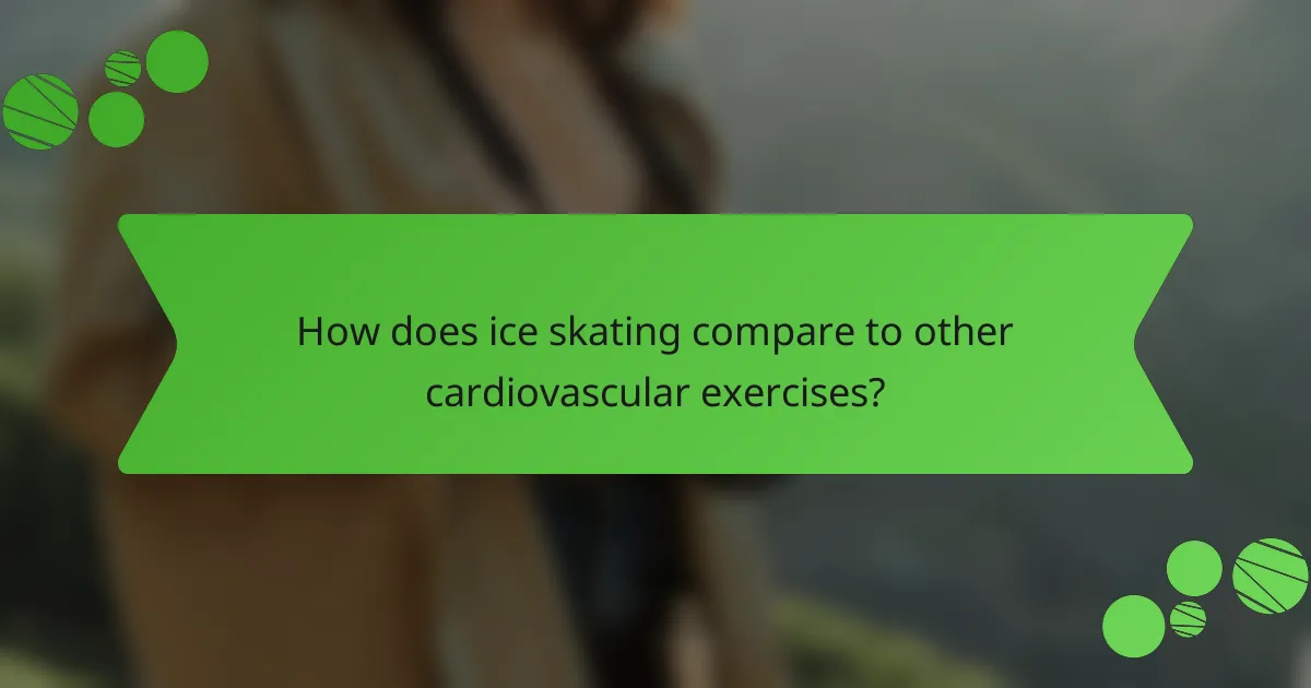 How does ice skating compare to other cardiovascular exercises?