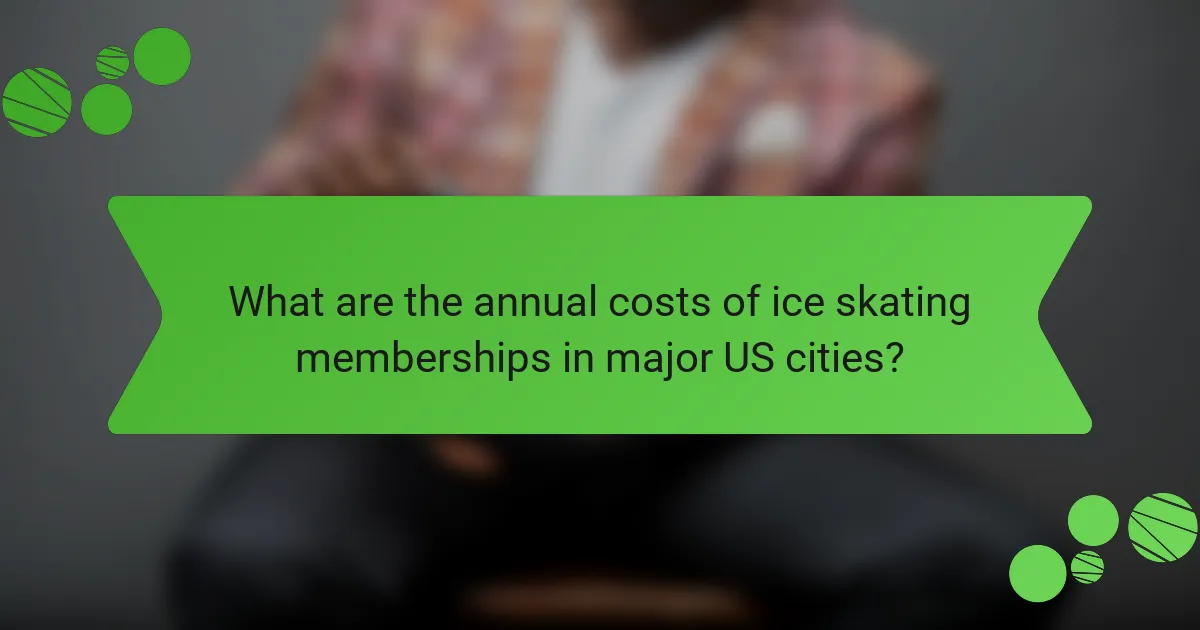 What are the annual costs of ice skating memberships in major US cities?