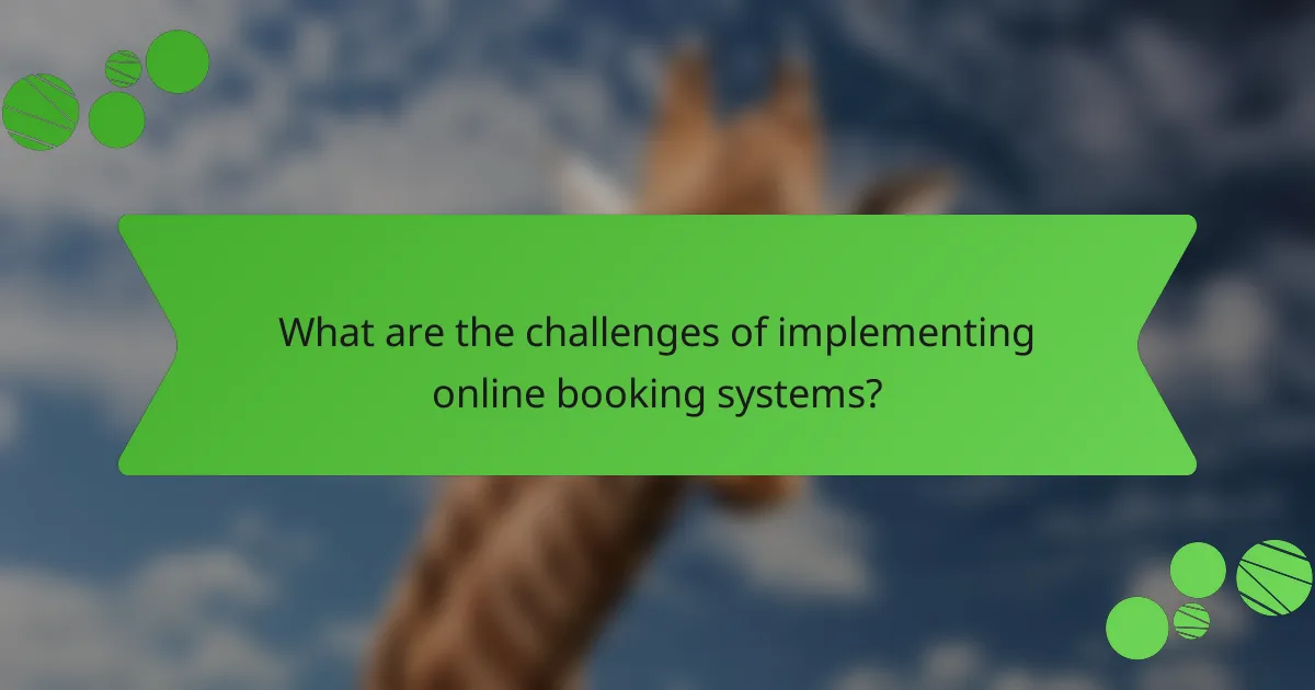 What are the challenges of implementing online booking systems?