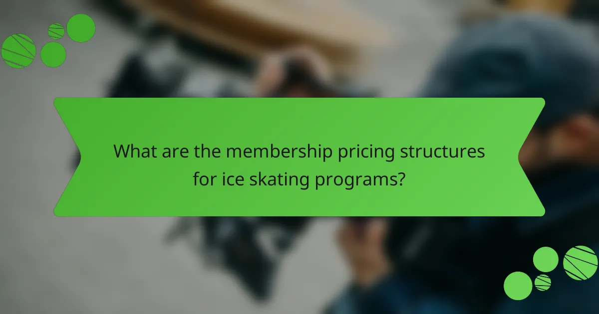 What are the membership pricing structures for ice skating programs?